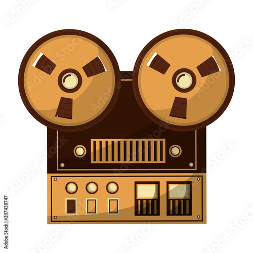 old video camera retro style vector illustration design