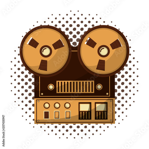 old video camera retro style vector illustration design