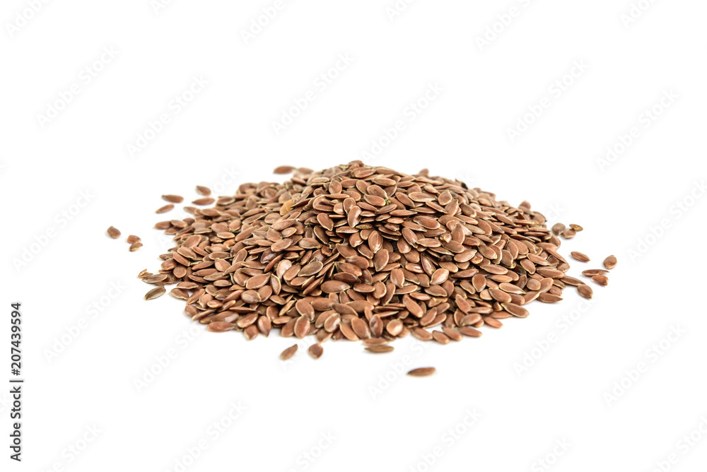 Flax seeds isolated on white background. Flax seeds isolated on white background.
