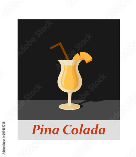 Pina colada cocktail menu item or any kind of design