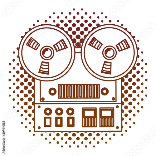 old video camera retro style vector illustration design