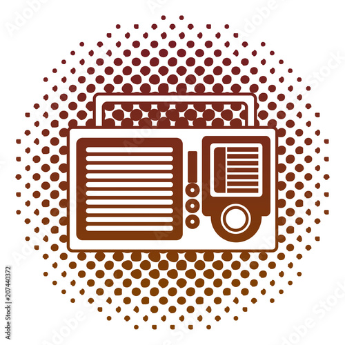 radio music retro style vector illustration design