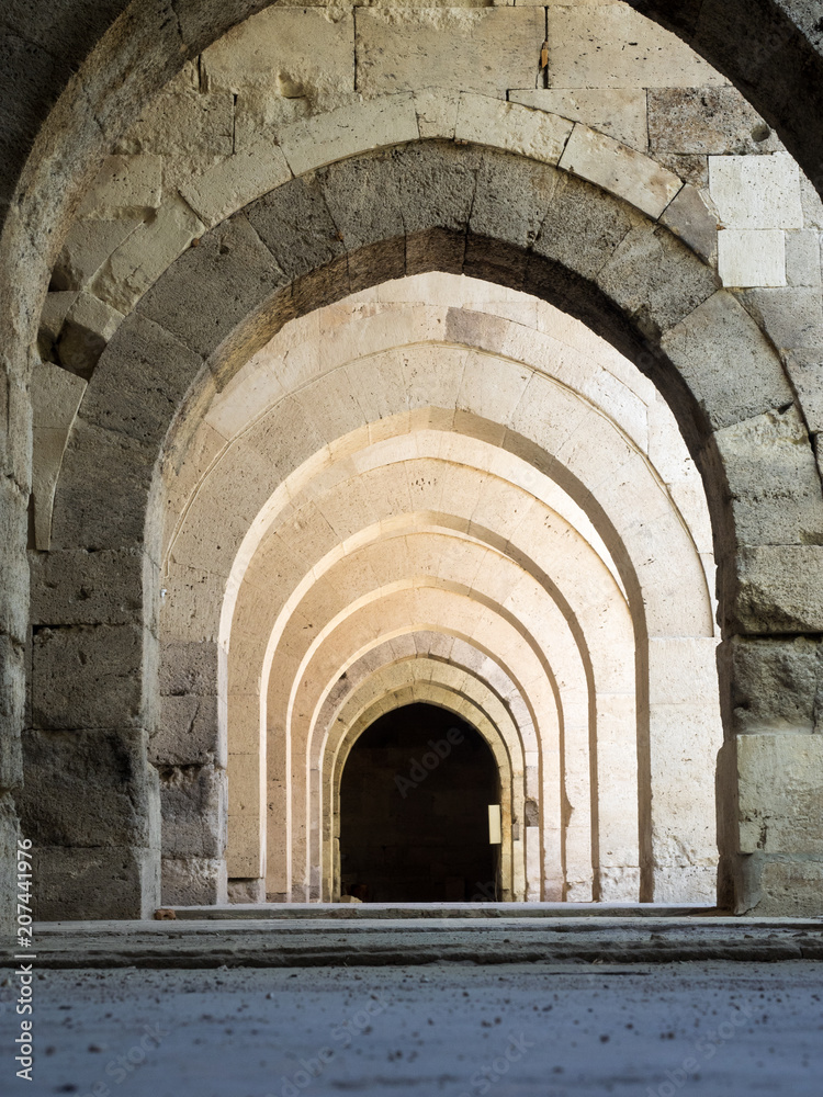 Caravanserai, part of many defensive fortresses on the way of silk in Turkey. Caravanserai, part of many defensive fortresses on the way of silk in Turkey.