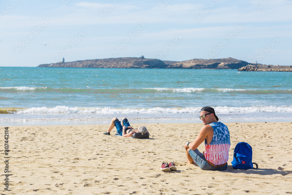 A boy posing from the city of Essaouira A boy posing from the city of Essaouira