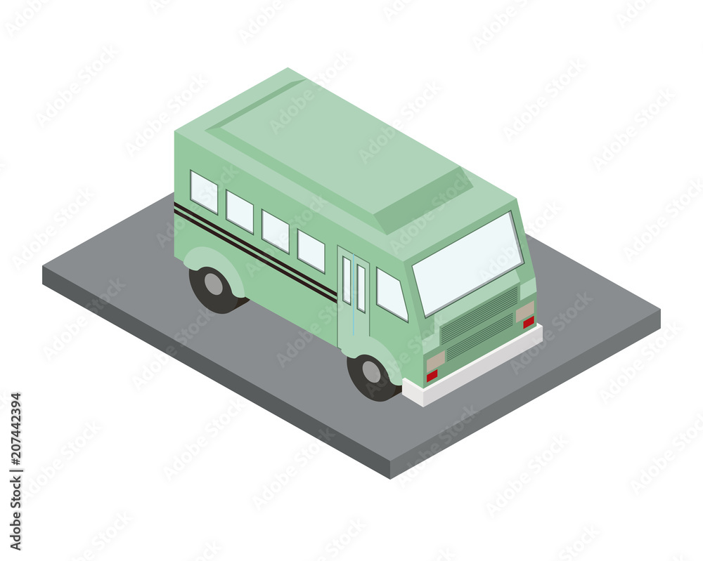 bus transport isometric icon vector illustration design bus transport isometric icon vector illustration design