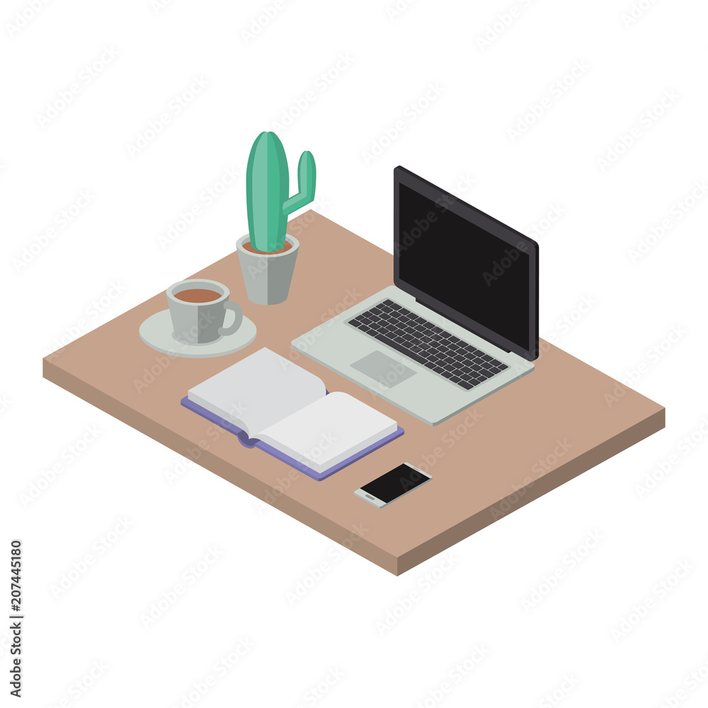 work place scene isometric icons vector illustration design work place scene isometric icons vector illustration design