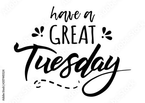 great tuesday lettering