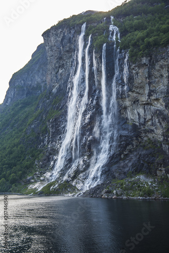 Geiranger  Norway Seven Sister Waterfall