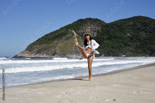 Woman on the beach in Rio de Janeiro