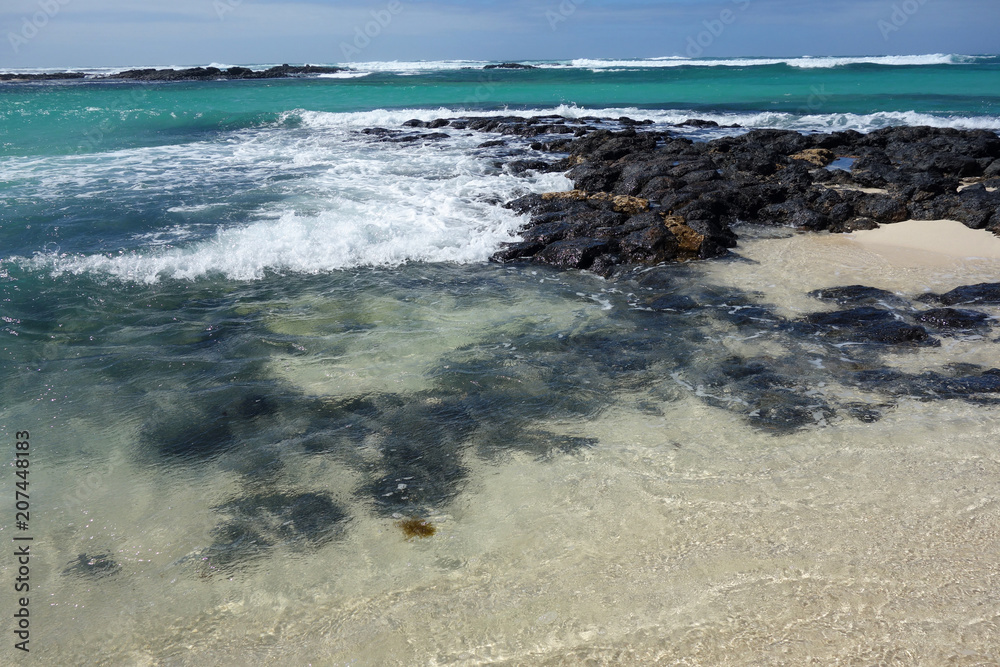 Atlantischer Ozean Fuerteventura Ausblick auf Wellen