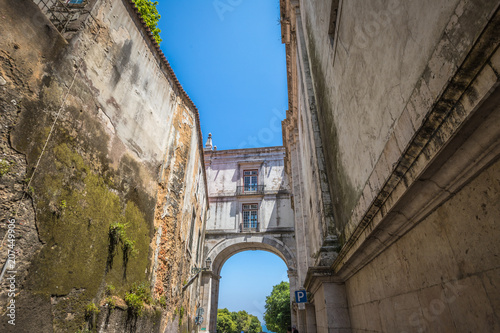 San Vicente Church arch Bridge in Lisbon Portugal