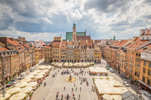 Nice view of Warsaw Old town square