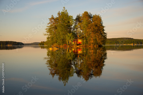 Sunset reflection