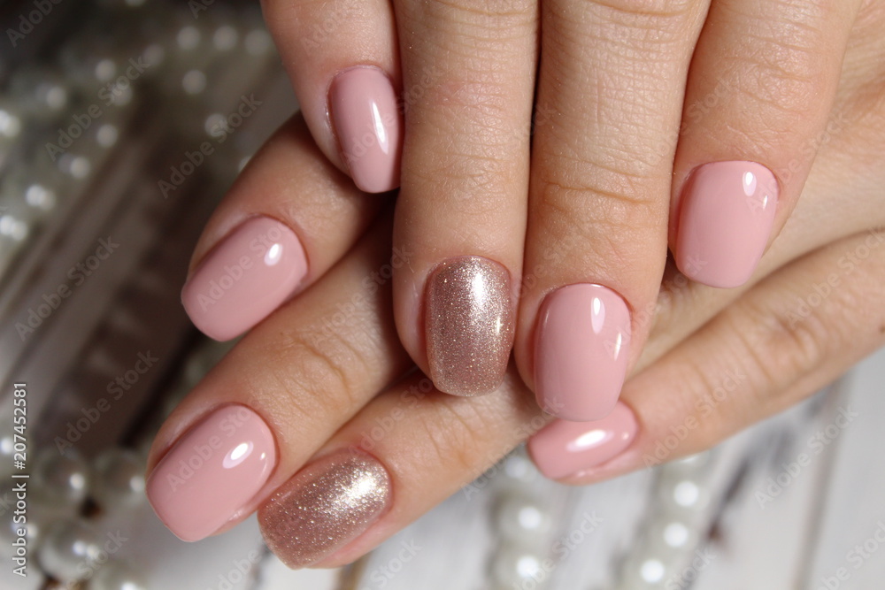 fashionable pink manicure fashionable pink manicure