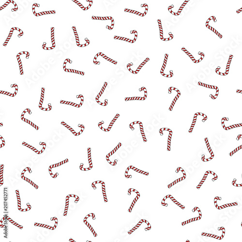 Illustration of candycane seamless isolated on white © laschi adrian