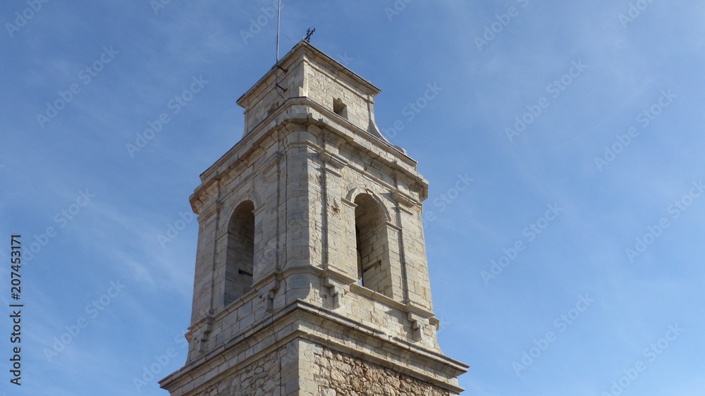 Bell tower with blue sky