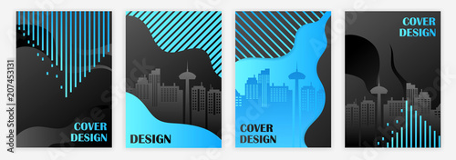 set of corporate cover templates. vector design. modern background