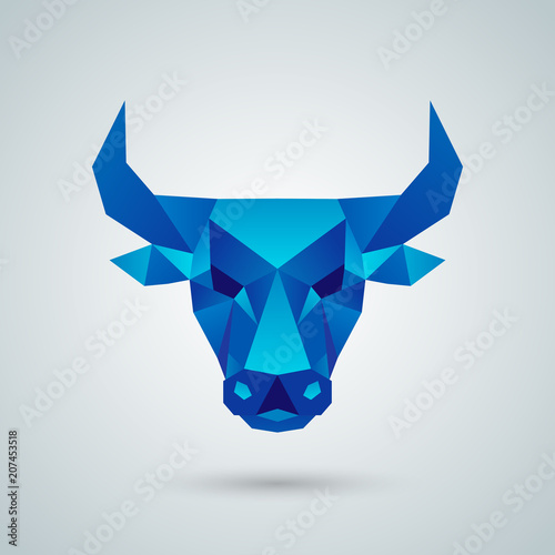 Polygonal vector bull head