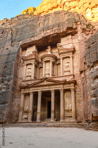 The Treasury at sunrise in Petra, Jordan