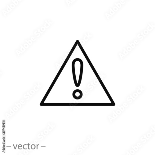 warning sign, vector icon