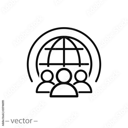 world community icon vector