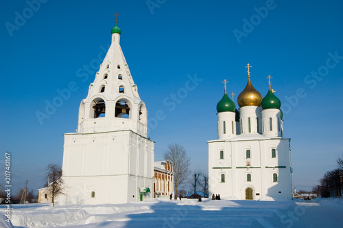 Uspenskiy Cathedral and tented bell tower. Kolomna, Russia