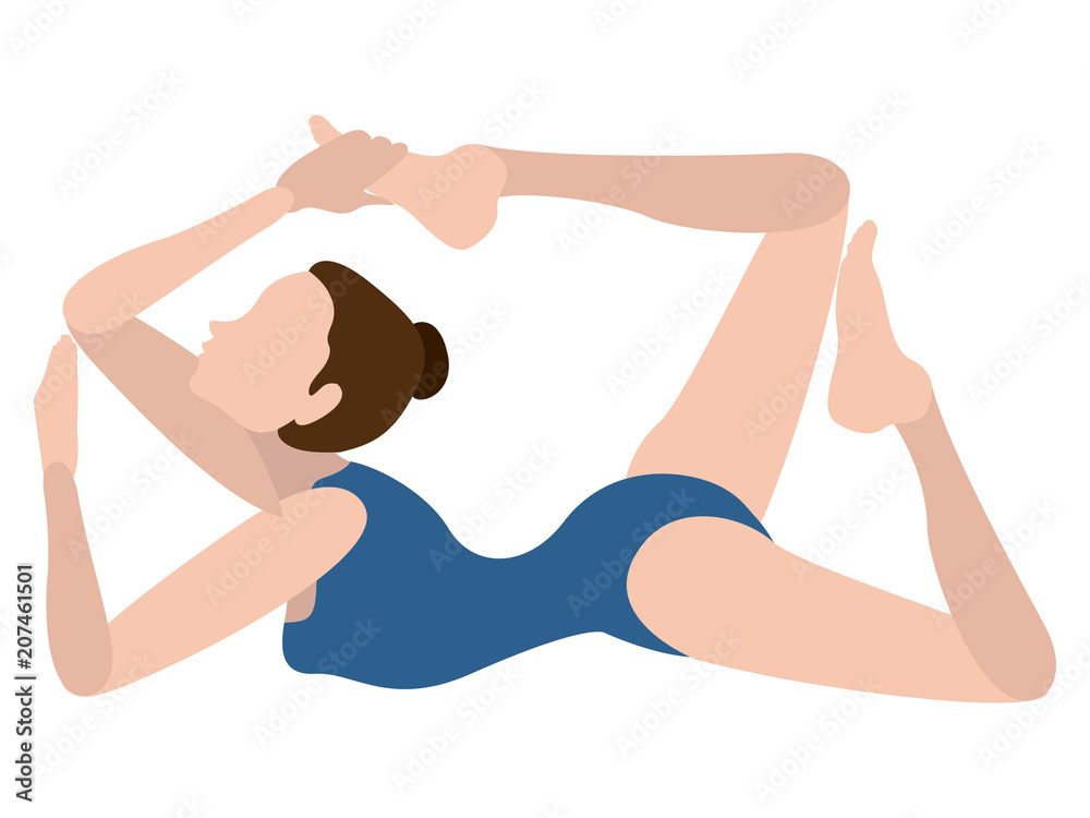 Girl practicing yoga