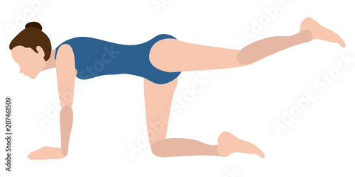 Girl practicing yoga © laudiseno