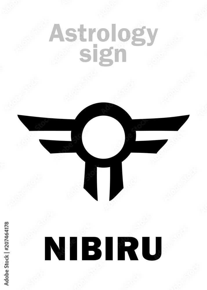 Astrology Alphabet: Orphan planet NIBIRU, The Rogue planet of Anunnaki (Aliens, the Ancient astronauts). Hieroglyphics character sign (single symbol). Astrology Alphabet: Orphan planet NIBIRU, The Rogue planet of Anunnaki (Aliens, the Ancient astronauts). Hieroglyphics character sign (single symbol).