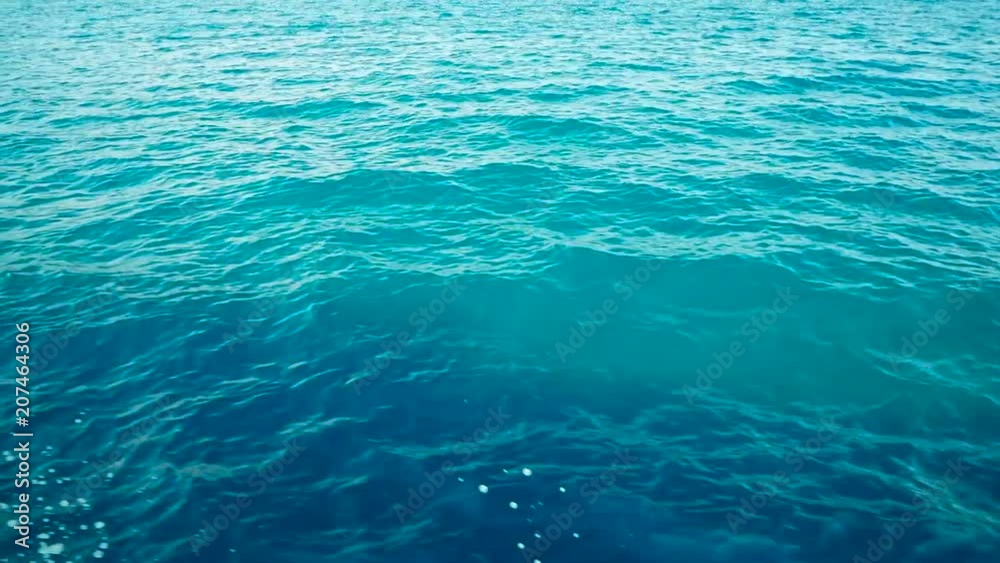 Movement of blue sea waves Movement of blue sea waves