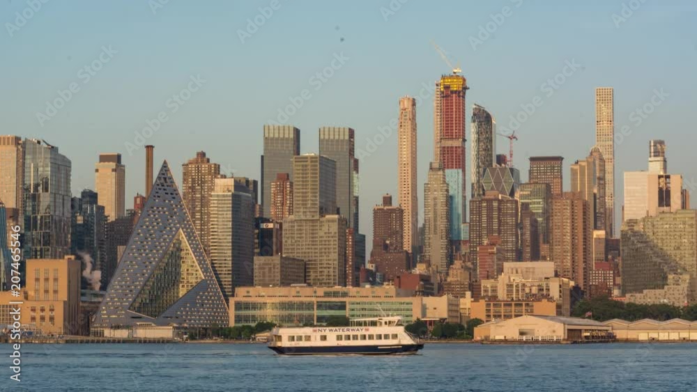 New York City Skyline and Via 57 West Day to Night Timelapse Video New York City Skyline and Via 57 West Day to Night Timelapse Video