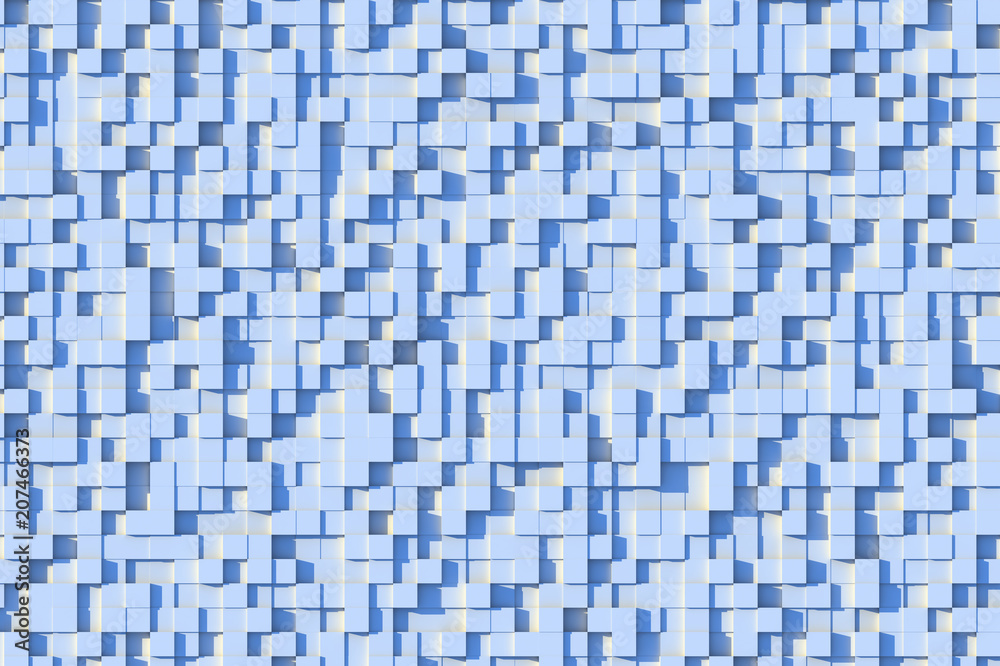 Abstract light blue geometric small cube or box shape background or pattern design in Sun Light . Abstract light blue geometric small cube or box shape background or pattern design in Sun Light .