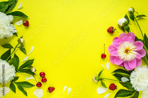 flowers background, peonies