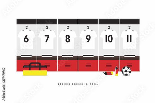 Germany Football or soccer team dressing room.