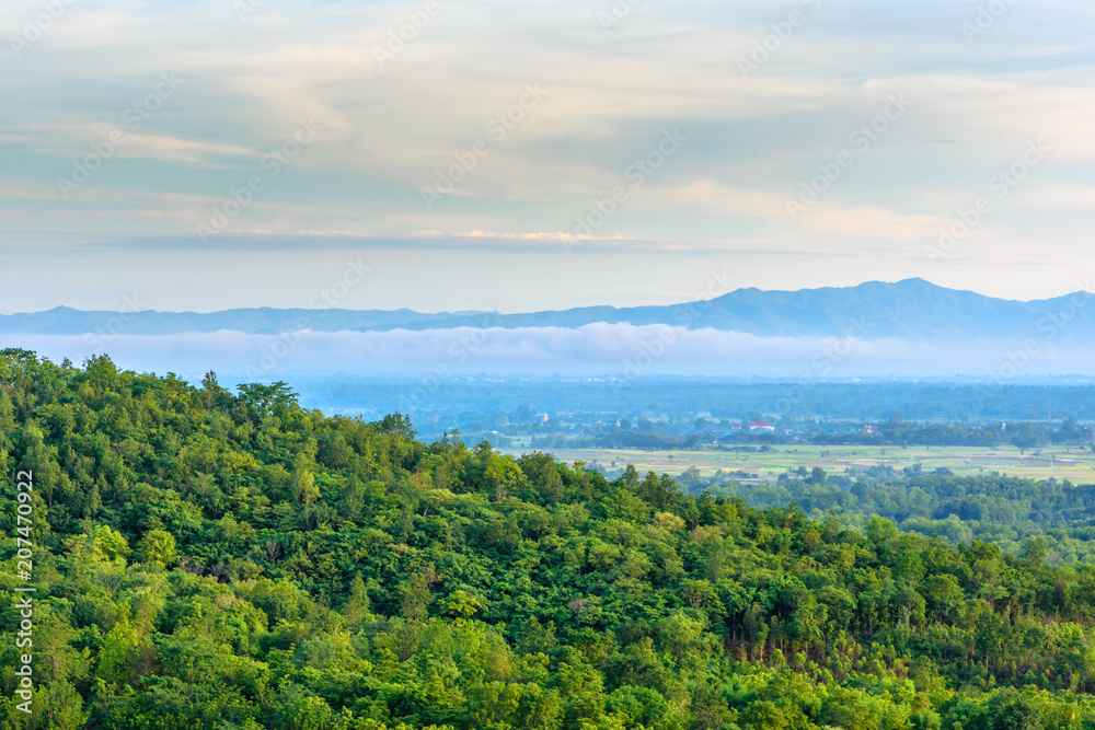 Obraz premium mountain landscape and fog