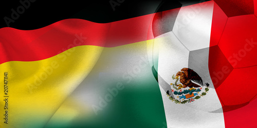 ドイツ　メキシコ　 国旗　サッカー 