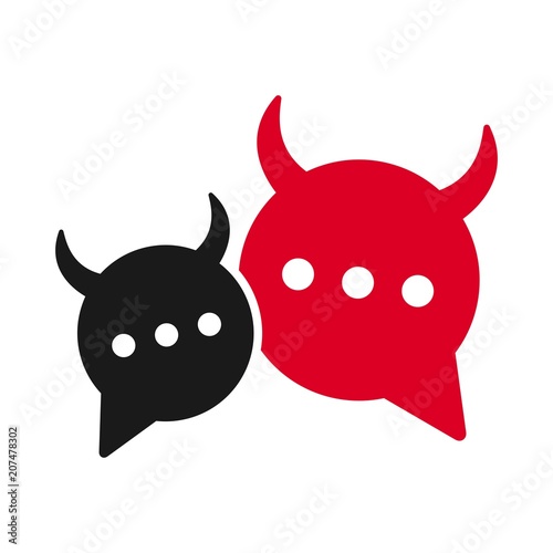bubble talk logo. communication icon. dialogue symbol. vector eps 08.