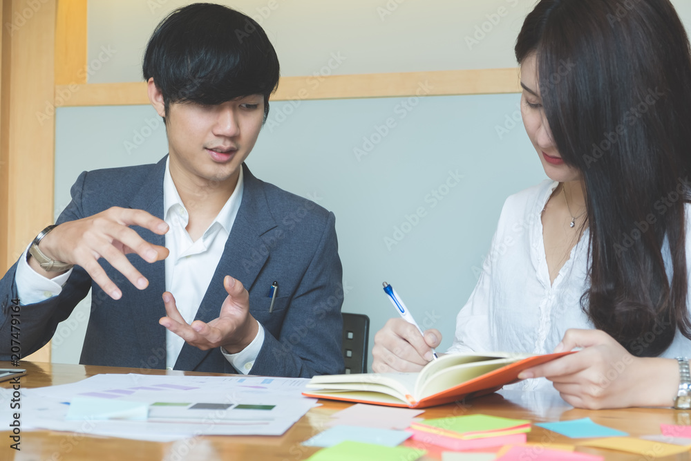 Asian business adviser meeting to analyze and discuss the situation on the financial report in the meeting room.Investment Consultant,Financial Consultant,Financial advisor and accounting concept Asian business adviser meeting to analyze and discuss the situation on the financial report in the meeting room.Investment Consultant,Financial Consultant,Financial advisor and accounting concept