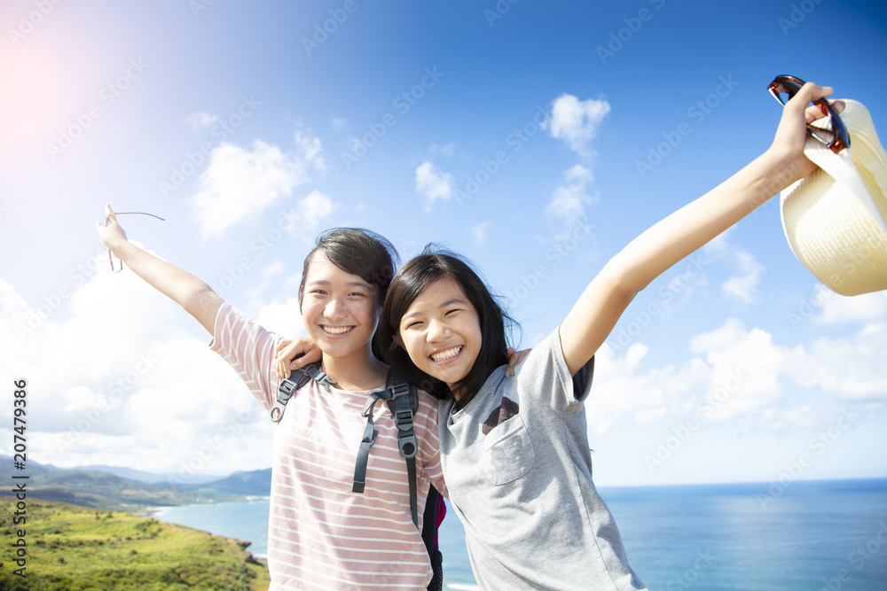 teenager girls having fun with summer vacation teenager girls having fun with summer vacation
