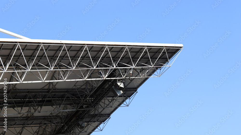 Image of the eaves on the stadium roof