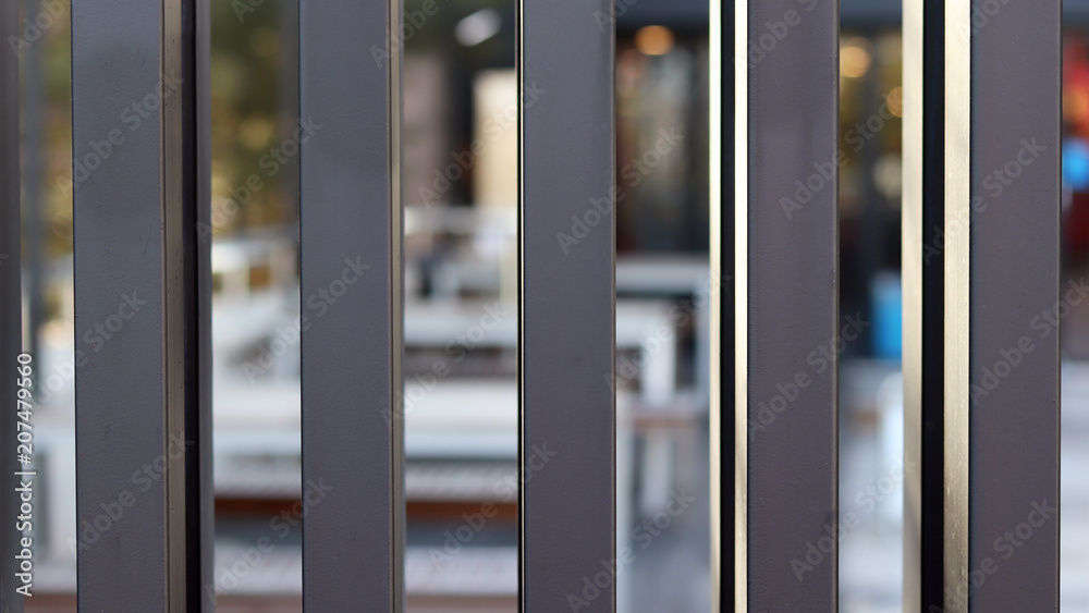 Texture of grey corrugated fence. Texture of grey corrugated fence.