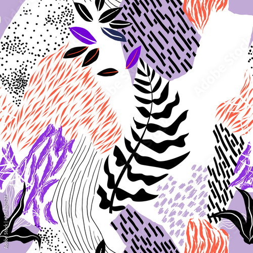 Seamless pattern, hand draw...
