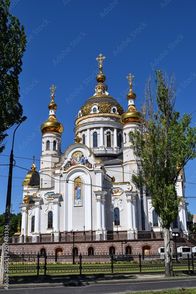 orthodox crosses on gold domes