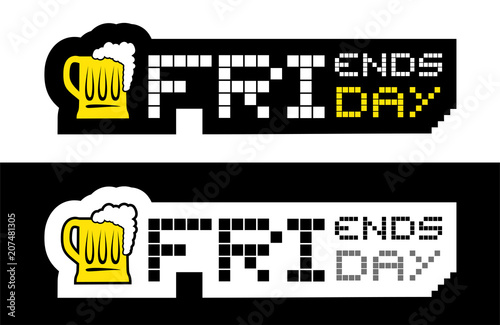Friday friends beer symbol