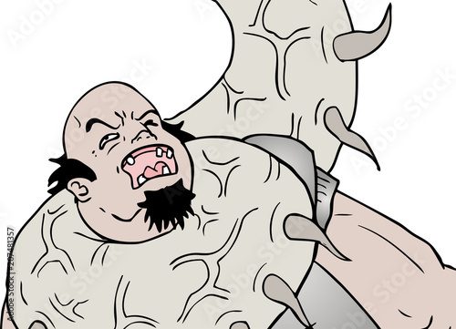 Monster drowning a man