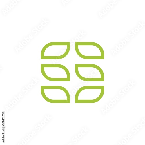 s leaf logo design template