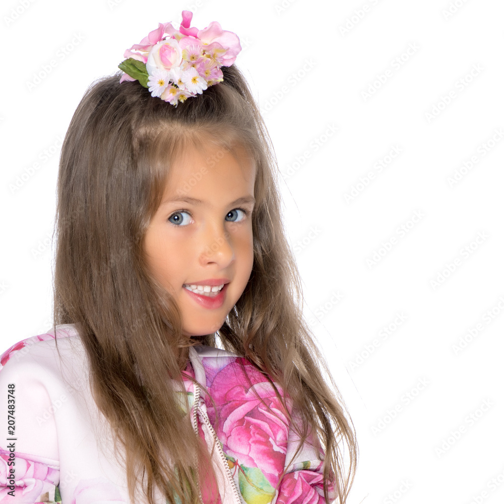 Fashionable little girl in a dress Fashionable little girl in a dress