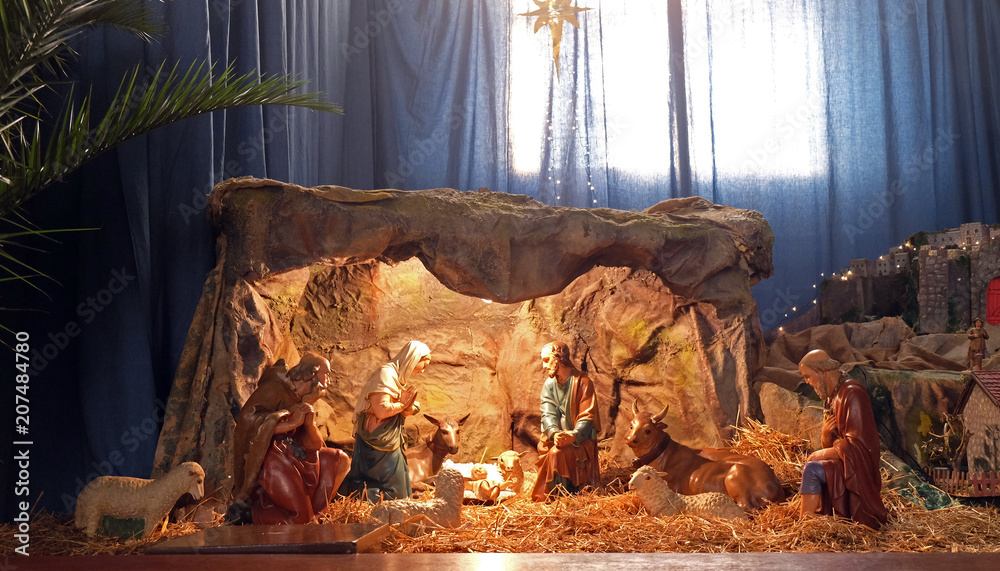 Nativity Scene, Christmas creches in the Basilica of the Sacred Heart