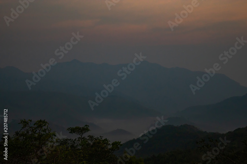 The beauty of the sunshine at Nern Chang Suek hills, Kanchanaburi, Thailand