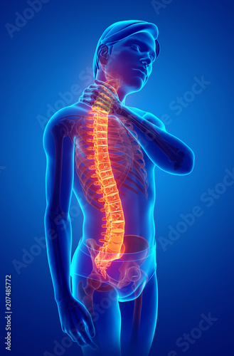 Male Feeling the back pain